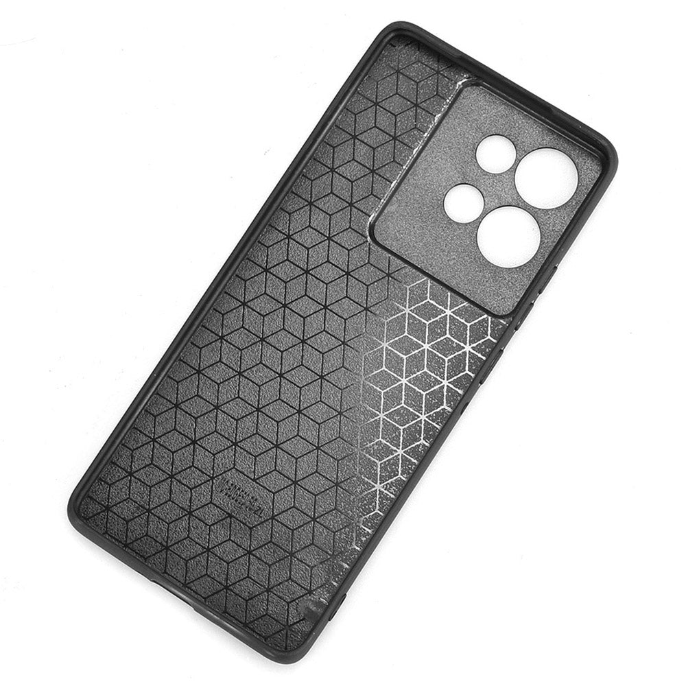 Motorola Edge 50 Cow Pattern Sewing Back Cover Phone Case - Premium PU Leather Texture PC + TPU Shockproof Protective Case, Scratch Resistant Slim Lightweight Anti-Fingerprint Full Coverage Mobile Cover
