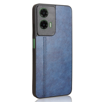 Motorola Moto G35 5G Cow Pattern Sewing Back Cover Phone Case - Premium PU Leather Texture PC + TPU Shockproof Protective Case, Scratch Resistant Slim Lightweight Anti-Fingerprint Full Coverage Mobile Cover