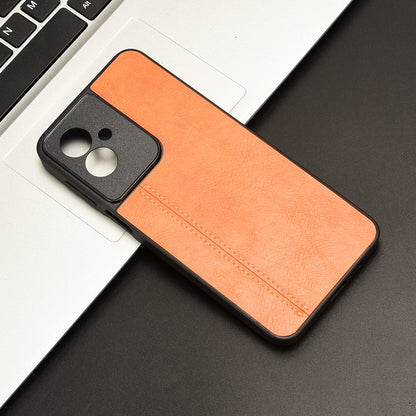Motorola Moto G55 5G Cow Pattern Sewing Back Cover Phone Case - Premium PU Leather Texture PC + TPU Shockproof Protective Case, Scratch Resistant Slim Lightweight Anti-Fingerprint Full Coverage Mobile Cover