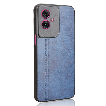 Motorola Moto G55 5G Cow Pattern Sewing Back Cover Phone Case - Premium PU Leather Texture PC + TPU Shockproof Protective Case, Scratch Resistant Slim Lightweight Anti-Fingerprint Full Coverage Mobile Cover