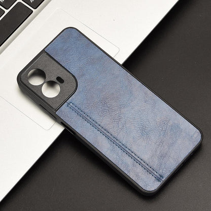 Motorola Moto G45 5G Cow Pattern Sewing Back Cover Phone Case - Premium PU Leather Texture PC + TPU Shockproof Protective Case, Scratch Resistant Slim Lightweight Anti-Fingerprint Full Coverage Mobile Cover