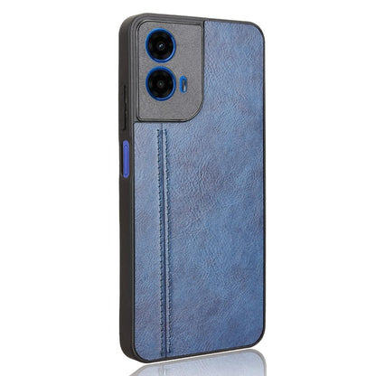 Motorola Moto G45 5G Cow Pattern Sewing Back Cover Phone Case - Premium PU Leather Texture PC + TPU Shockproof Protective Case, Scratch Resistant Slim Lightweight Anti-Fingerprint Full Coverage Mobile Cover