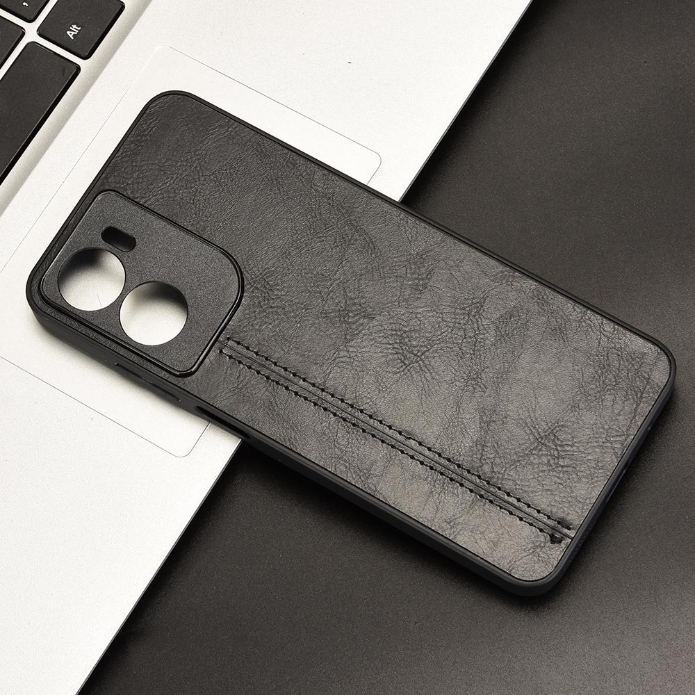 Motorola Moto G05 Cow Pattern Sewing Back Cover Phone Case - Premium PU Leather Texture PC + TPU Shockproof Protective Case, Scratch Resistant Slim Lightweight Anti-Fingerprint Full Coverage Mobile Cover