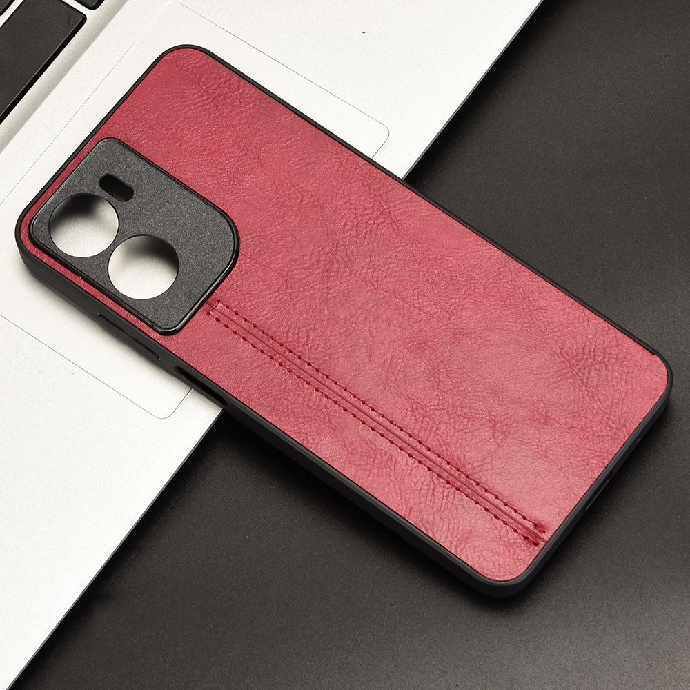 Motorola Moto G05 Cow Pattern Sewing Back Cover Phone Case - Premium PU Leather Texture PC + TPU Shockproof Protective Case, Scratch Resistant Slim Lightweight Anti-Fingerprint Full Coverage Mobile Cover