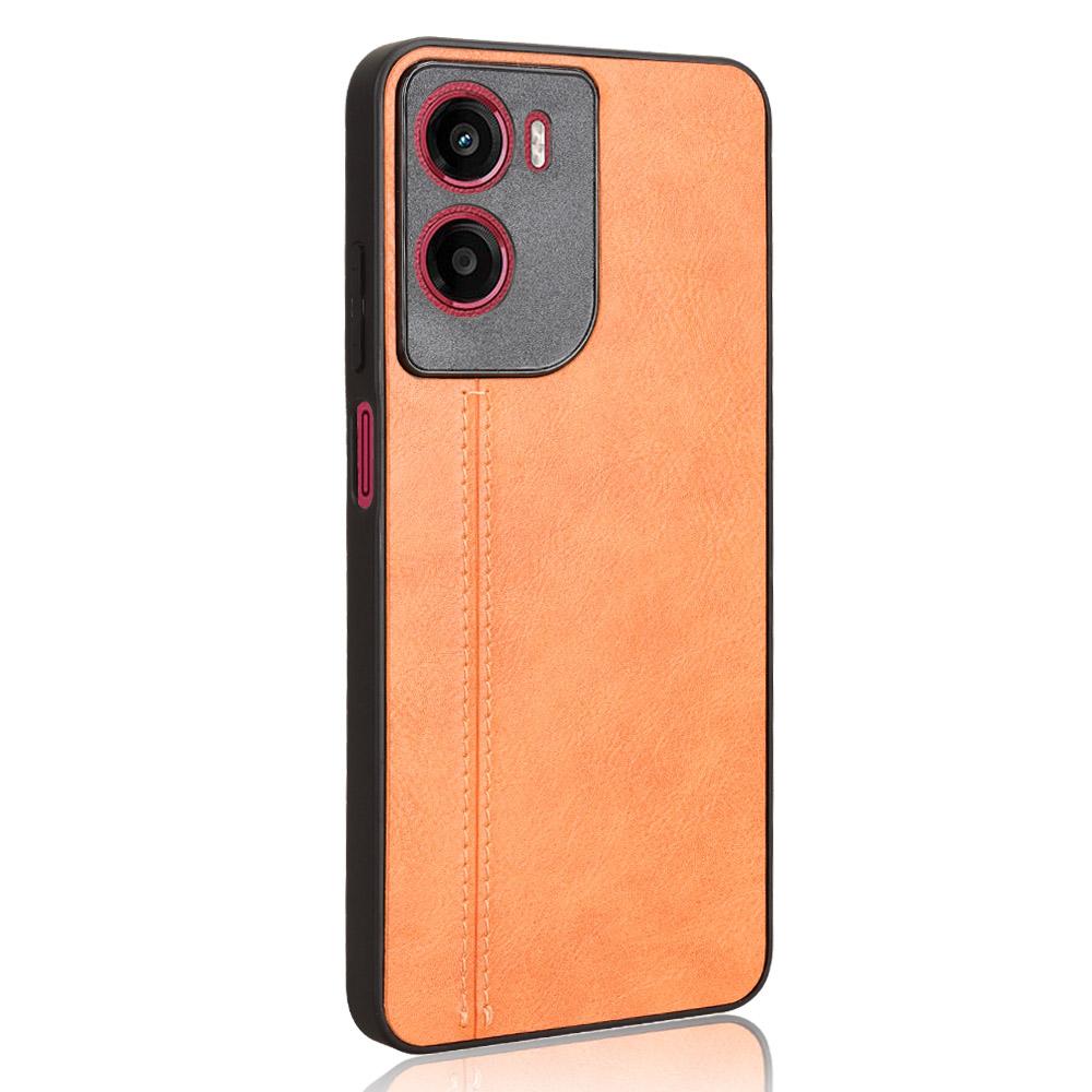 Motorola Moto G05 Cow Pattern Sewing Back Cover Phone Case - Premium PU Leather Texture PC + TPU Shockproof Protective Case, Scratch Resistant Slim Lightweight Anti-Fingerprint Full Coverage Mobile Cover