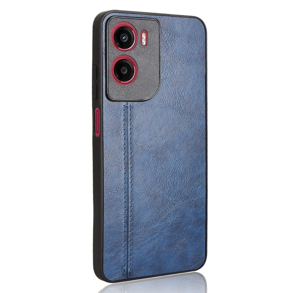 Motorola Moto G05 Cow Pattern Sewing Back Cover Phone Case - Premium PU Leather Texture PC + TPU Shockproof Protective Case, Scratch Resistant Slim Lightweight Anti-Fingerprint Full Coverage Mobile Cover