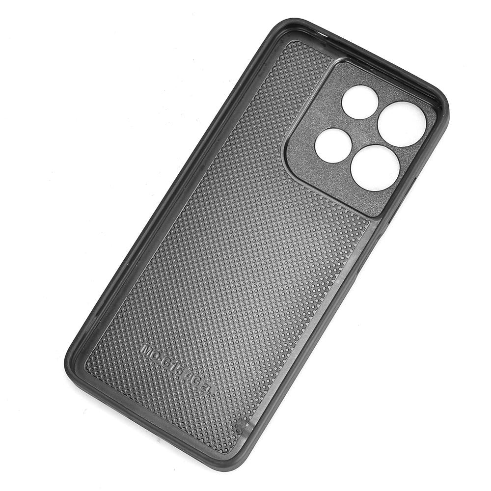 Motorola Moto G15 Power Cow Pattern Sewing Back Cover Phone Case - Premium PU Leather Texture PC + TPU Shockproof Protective Case, Scratch Resistant Slim Lightweight Anti-Fingerprint Full Coverage Mobile Cover