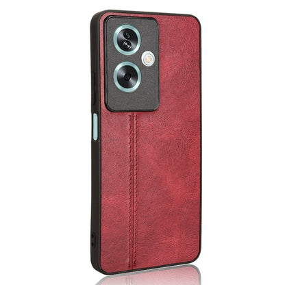 OPPO A79 5G Cow Pattern Sewing Back Cover Phone Case - Premium PU Leather Texture PC + TPU Shockproof Protective Case, Scratch Resistant Slim Lightweight Anti-Fingerprint Full Coverage Mobile Cover
