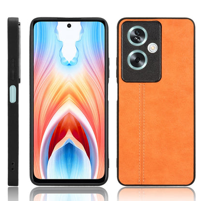 OPPO A79 5G Cow Pattern Sewing Back Cover Phone Case - Premium PU Leather Texture PC + TPU Shockproof Protective Case, Scratch Resistant Slim Lightweight Anti-Fingerprint Full Coverage Mobile Cover