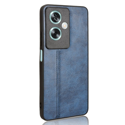 OPPO A79 5G Cow Pattern Sewing Back Cover Phone Case - Premium PU Leather Texture PC + TPU Shockproof Protective Case, Scratch Resistant Slim Lightweight Anti-Fingerprint Full Coverage Mobile Cover