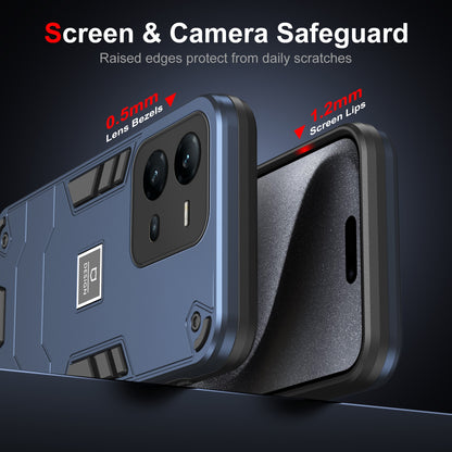 vivo V25e 2 in 1 Shockproof Phone Case, Rugged TPU+PC, Oil-Proof & Fingerprint Resistant, with Magnet-Ready