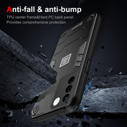 vivo V27 2 in 1 Shockproof Phone Case, Rugged TPU+PC, Oil-Proof & Fingerprint Resistant, with Magnet-Ready