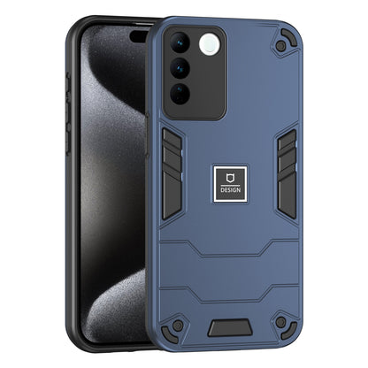 vivo V27 2 in 1 Shockproof Phone Case, Rugged TPU+PC, Oil-Proof & Fingerprint Resistant, with Magnet-Ready