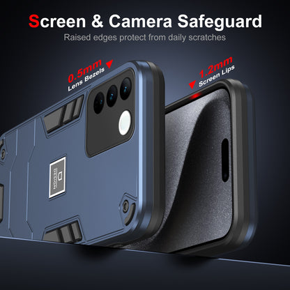 vivo V27 2 in 1 Shockproof Phone Case, Rugged TPU+PC, Oil-Proof & Fingerprint Resistant, with Magnet-Ready