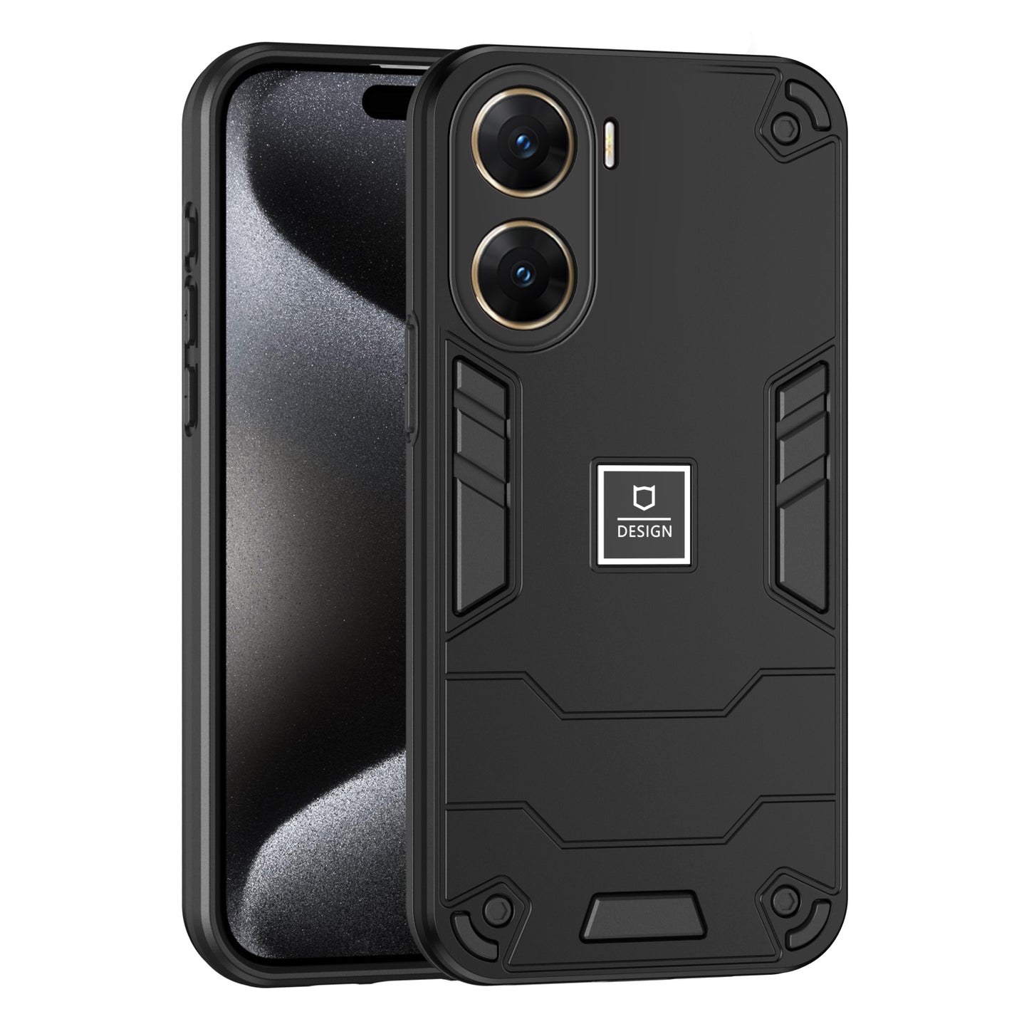 vivo V29e 2 in 1 Shockproof Phone Case, Rugged TPU+PC, Oil-Proof & Fingerprint Resistant, with Magnet-Ready