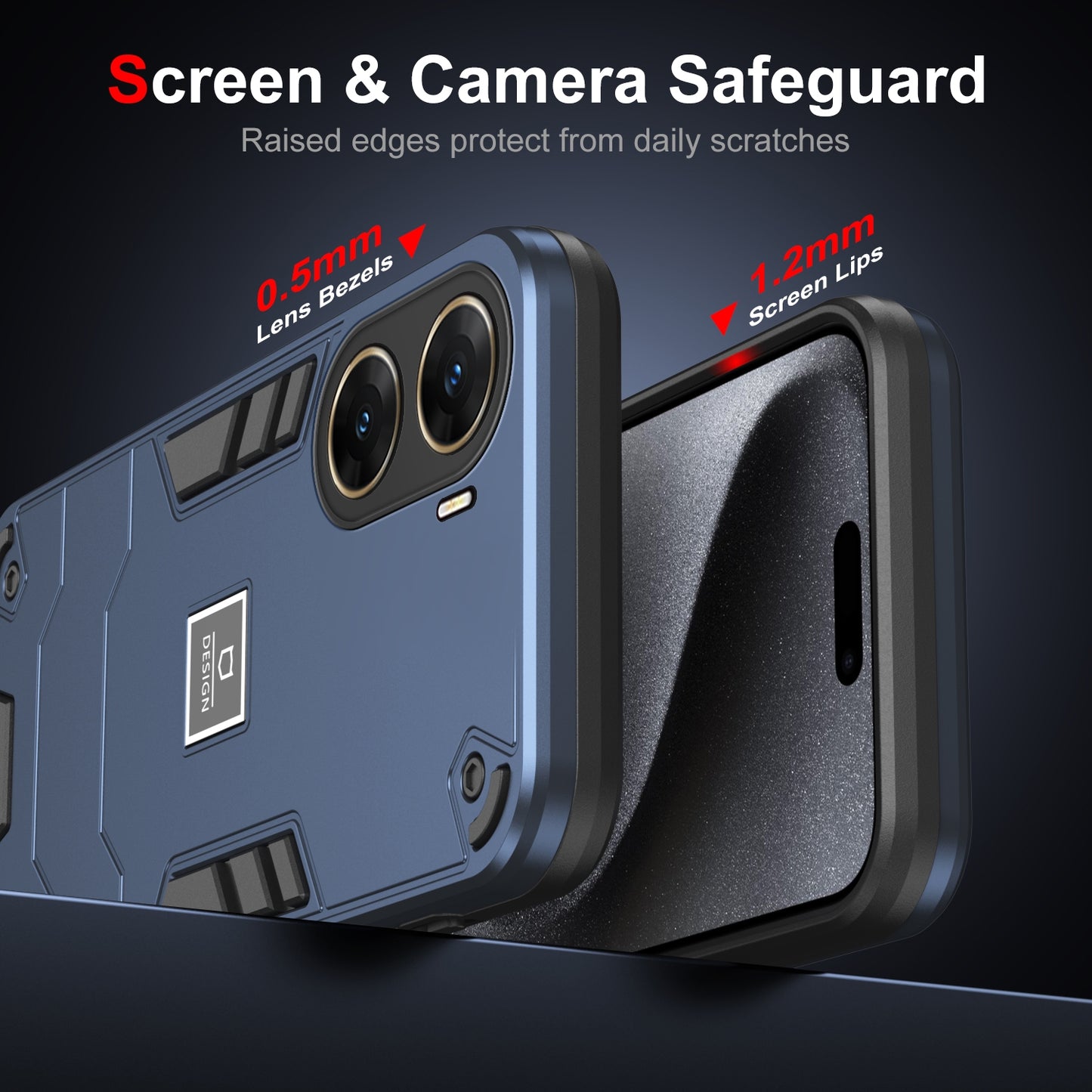 vivo V29e 2 in 1 Shockproof Phone Case, Rugged TPU+PC, Oil-Proof & Fingerprint Resistant, with Magnet-Ready