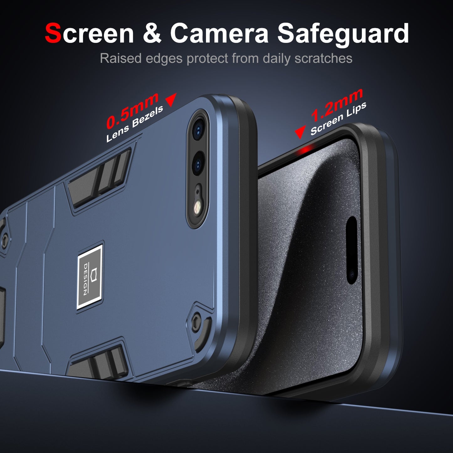 iPhone 7 Plus 2 in 1 Shockproof Phone Case, Rugged TPU+PC, Oil-Proof & Fingerprint Resistant, with Magnet-Ready