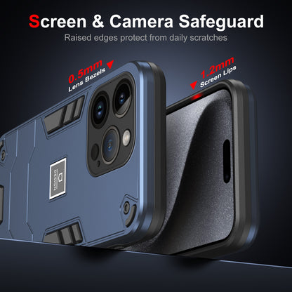 iPhone 14 Pro 2 in 1 Shockproof Phone Case, Rugged TPU+PC, Oil-Proof & Fingerprint Resistant, with Magnet-Ready