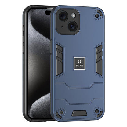 iPhone 15 2 in 1 Shockproof Phone Case, Rugged TPU+PC, Oil-Proof & Fingerprint Resistant, with Magnet-Ready