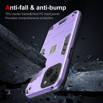 iPhone 15 Plus 2 in 1 Shockproof Phone Case, Rugged TPU+PC, Oil-Proof & Fingerprint Resistant, with Magnet-Ready