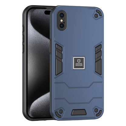 iPhone X 2 in 1 Shockproof Phone Case, Rugged TPU+PC, Oil-Proof & Fingerprint Resistant, with Magnet-Ready