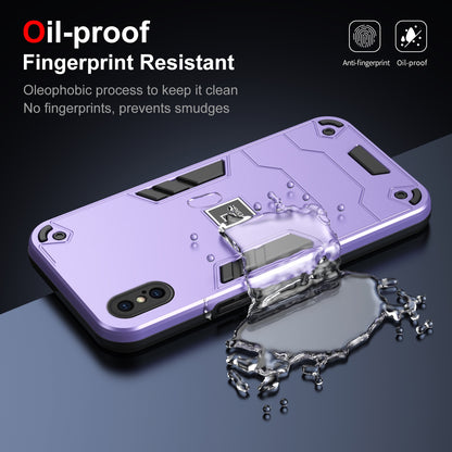 iPhone XS 2 in 1 Shockproof Phone Case, Rugged TPU+PC, Oil-Proof & Fingerprint Resistant, with Magnet-Ready