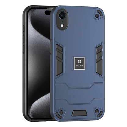 iPhone XR 2 in 1 Shockproof Phone Case, Rugged TPU+PC, Oil-Proof & Fingerprint Resistant, with Magnet-Ready