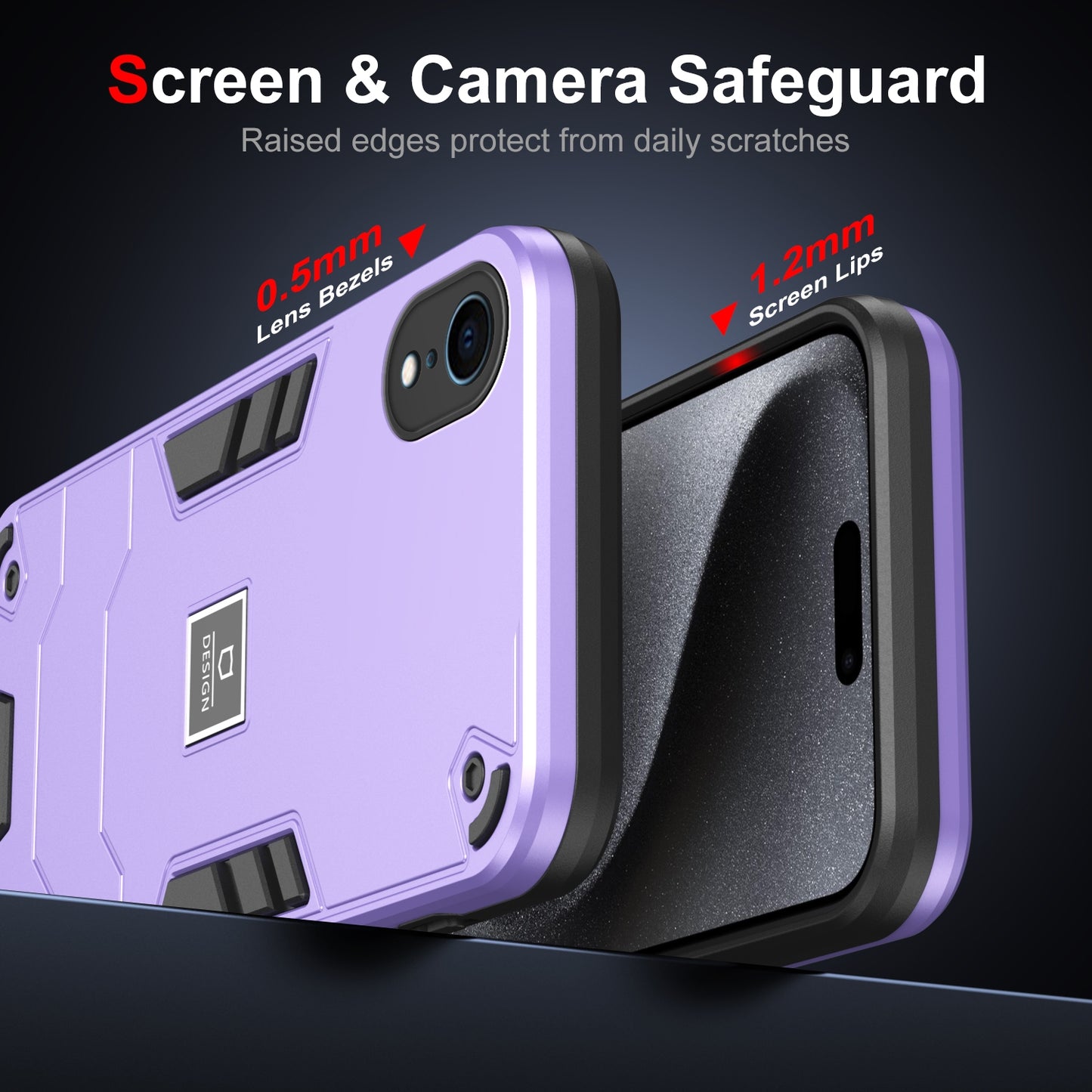 iPhone XR 2 in 1 Shockproof Phone Case, Rugged TPU+PC, Oil-Proof & Fingerprint Resistant, with Magnet-Ready