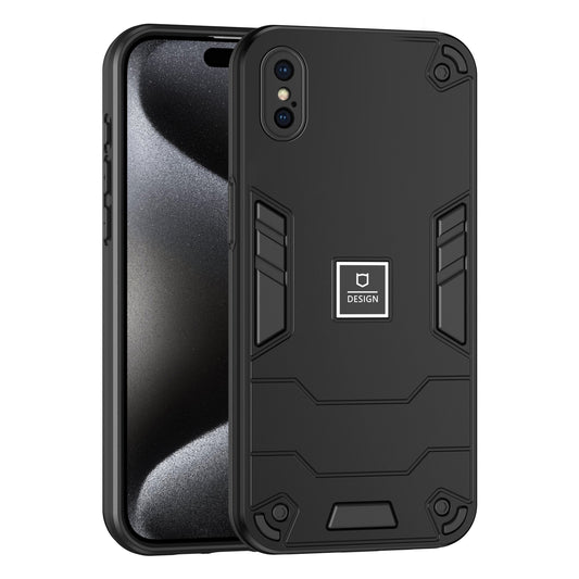 iPhone XS Max 2 in 1 Shockproof Phone Case, Rugged TPU+PC, Oil-Proof & Fingerprint Resistant, with Magnet-Ready
