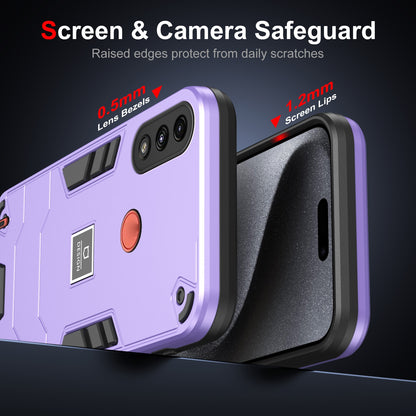 Motorola Moto E7 Power 2 in 1 Shockproof Phone Case, Rugged TPU+PC, Oil-Proof & Fingerprint Resistant, with Magnet-Ready