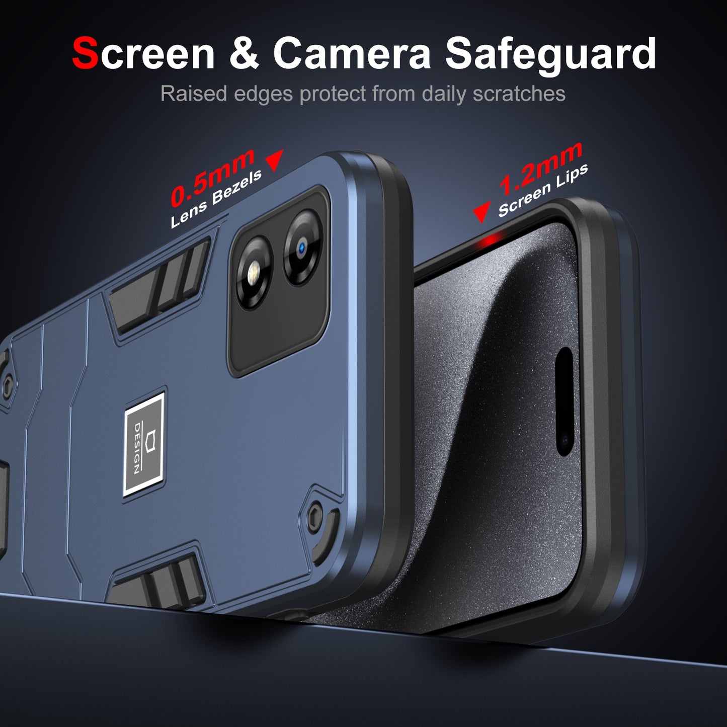 Motorola Moto E13 2 in 1 Shockproof Phone Case, Rugged TPU+PC, Oil-Proof & Fingerprint Resistant, with Magnet-Ready