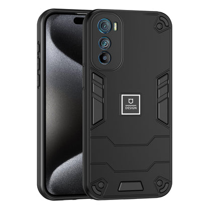 Motorola Edge 30 2 in 1 Shockproof Phone Case, Rugged TPU+PC, Oil-Proof & Fingerprint Resistant, with Magnet-Ready