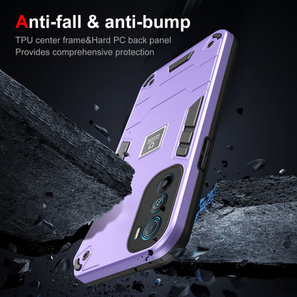 Motorola Edge 30 2 in 1 Shockproof Phone Case, Rugged TPU+PC, Oil-Proof & Fingerprint Resistant, with Magnet-Ready
