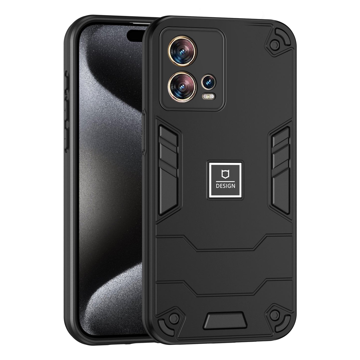 Motorola Edge 30 Fusion 2 in 1 Shockproof Phone Case, Rugged TPU+PC, Oil-Proof & Fingerprint Resistant, with Magnet-Ready