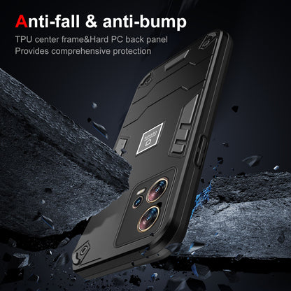 Motorola Edge 30 Fusion 2 in 1 Shockproof Phone Case, Rugged TPU+PC, Oil-Proof & Fingerprint Resistant, with Magnet-Ready
