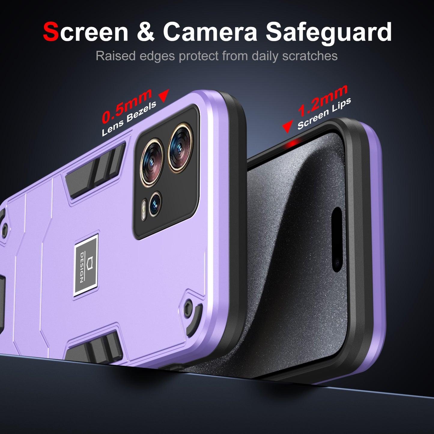 Motorola Edge 30 Fusion 2 in 1 Shockproof Phone Case, Rugged TPU+PC, Oil-Proof & Fingerprint Resistant, with Magnet-Ready