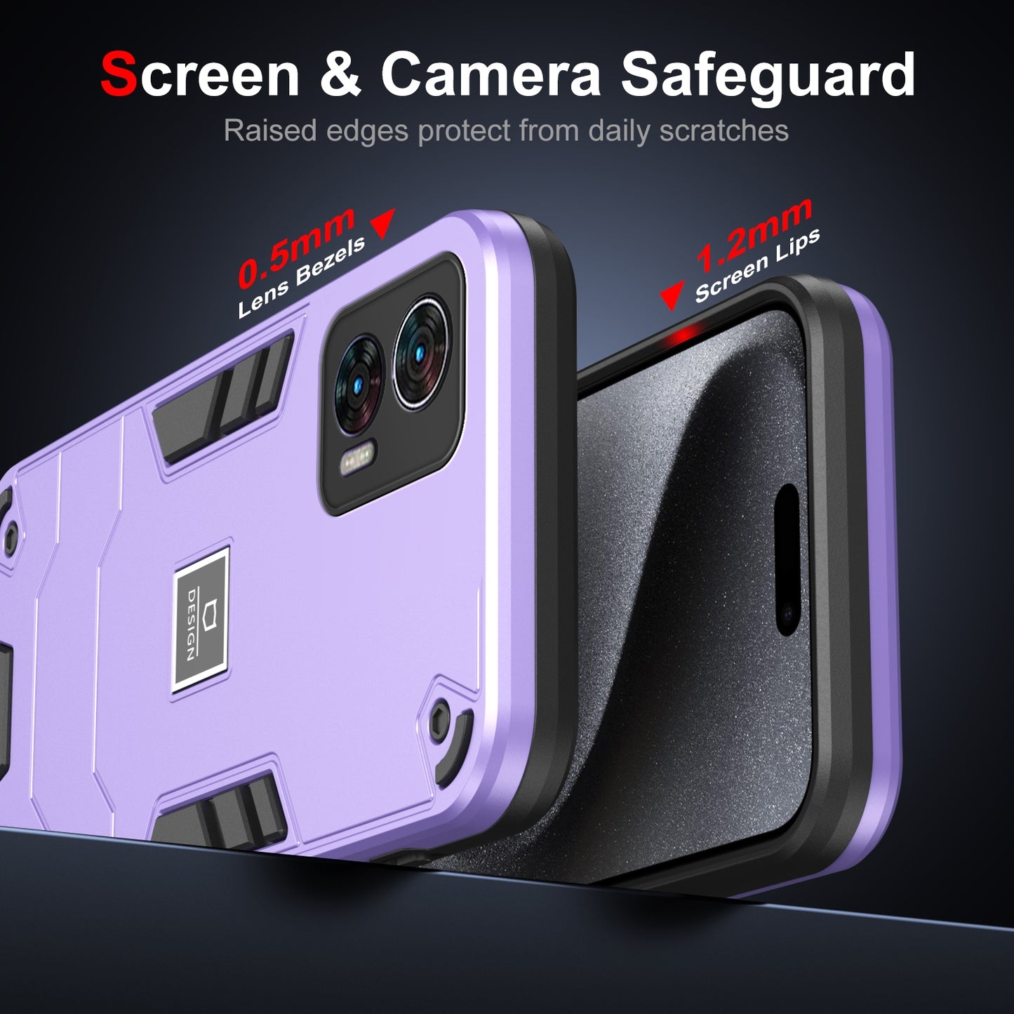 Motorola Edge 30 Neo 2 in 1 Shockproof Phone Case, Rugged TPU+PC, Oil-Proof & Fingerprint Resistant, with Magnet-Ready