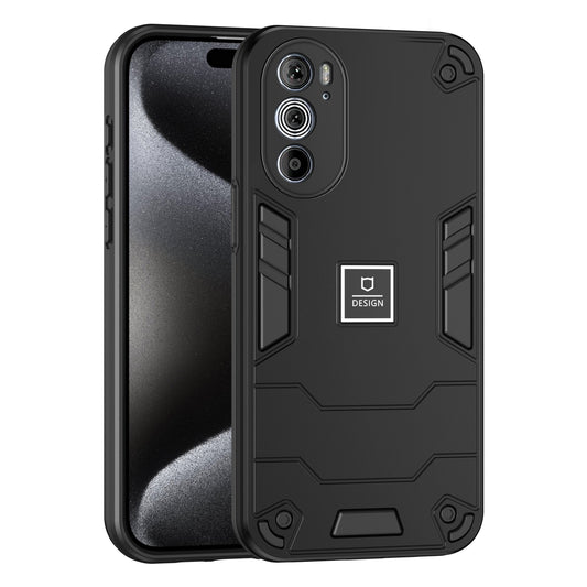 Motorola Edge 30 Pro 2 in 1 Shockproof Phone Case, Rugged TPU+PC, Oil-Proof & Fingerprint Resistant, with Magnet-Ready