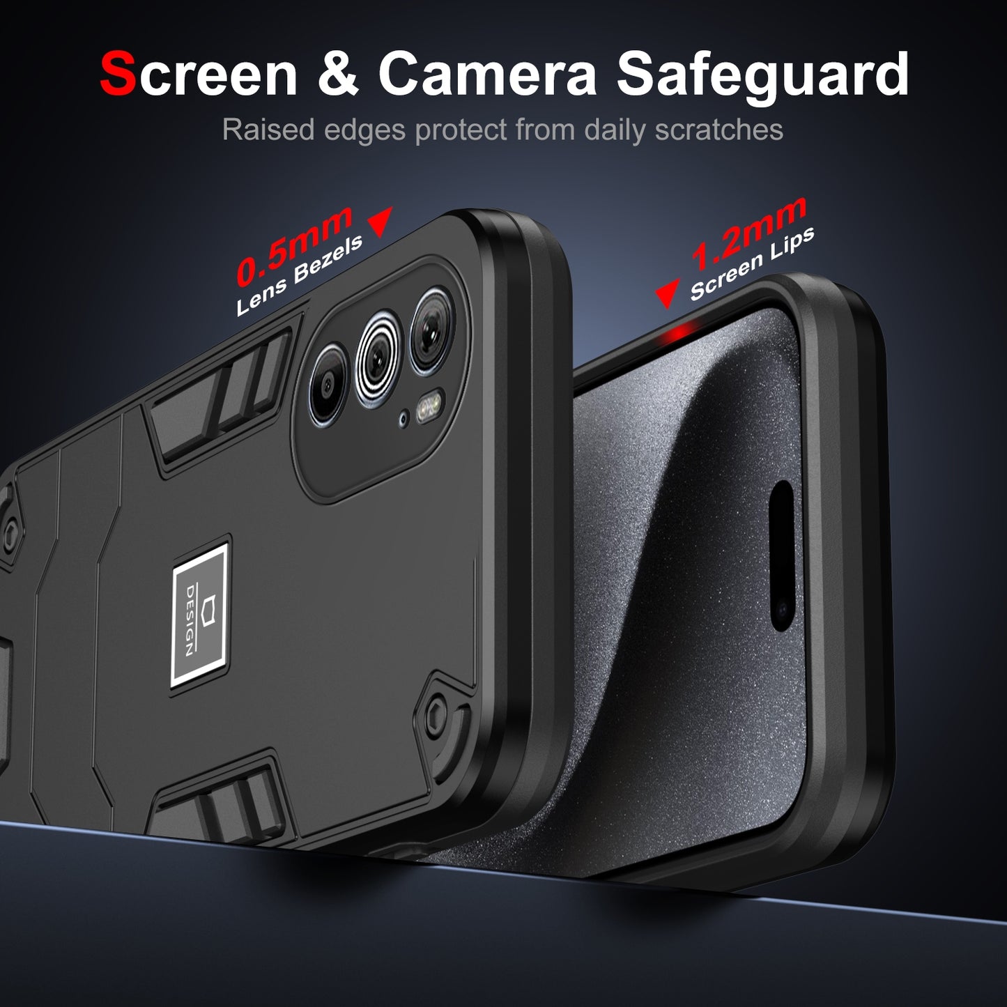 Motorola Edge 30 Pro 2 in 1 Shockproof Phone Case, Rugged TPU+PC, Oil-Proof & Fingerprint Resistant, with Magnet-Ready