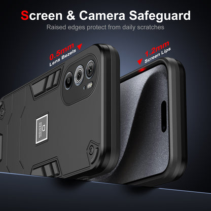 Motorola Edge 30 Pro 2 in 1 Shockproof Phone Case, Rugged TPU+PC, Oil-Proof & Fingerprint Resistant, with Magnet-Ready