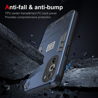 Motorola Edge 30 Pro 2 in 1 Shockproof Phone Case, Rugged TPU+PC, Oil-Proof & Fingerprint Resistant, with Magnet-Ready
