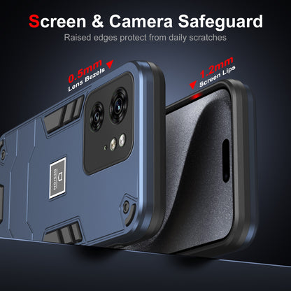 Motorola Edge 40 2 in 1 Shockproof Phone Case, Rugged TPU+PC, Oil-Proof & Fingerprint Resistant, with Magnet-Ready