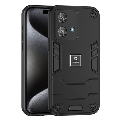 Motorola Edge 40 Neo 2 in 1 Shockproof Phone Case, Rugged TPU+PC, Oil-Proof & Fingerprint Resistant, with Magnet-Ready