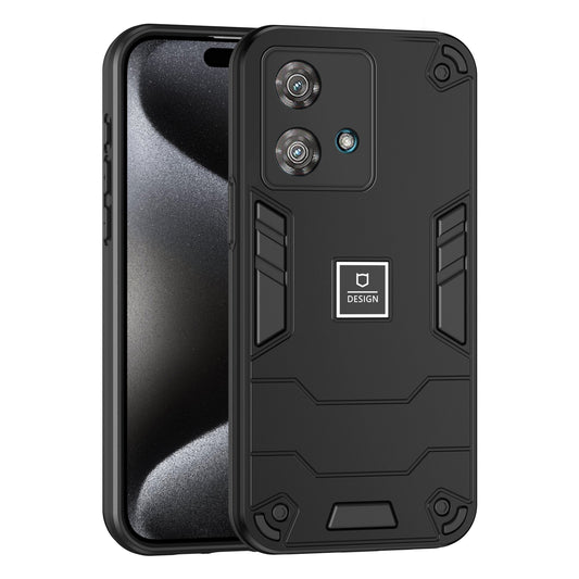 Motorola Edge 40 Neo 2 in 1 Shockproof Phone Case, Rugged TPU+PC, Oil-Proof & Fingerprint Resistant, with Magnet-Ready