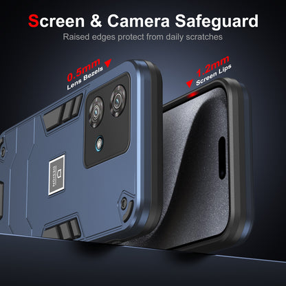 Motorola Edge 40 Neo 2 in 1 Shockproof Phone Case, Rugged TPU+PC, Oil-Proof & Fingerprint Resistant, with Magnet-Ready