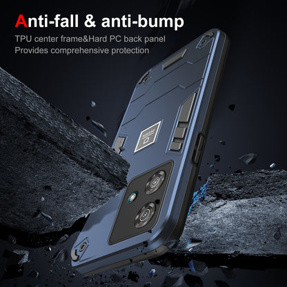 Motorola Edge 40 Neo 2 in 1 Shockproof Phone Case, Rugged TPU+PC, Oil-Proof & Fingerprint Resistant, with Magnet-Ready
