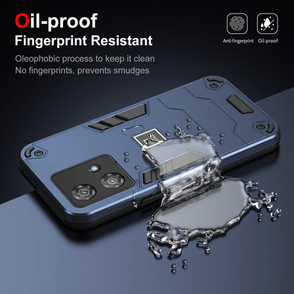 Motorola Edge 40 Neo 2 in 1 Shockproof Phone Case, Rugged TPU+PC, Oil-Proof & Fingerprint Resistant, with Magnet-Ready