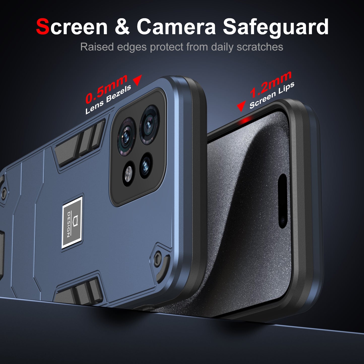 Motorola Edge 40 Pro 2 in 1 Shockproof Phone Case, Rugged TPU+PC, Oil-Proof & Fingerprint Resistant, with Magnet-Ready