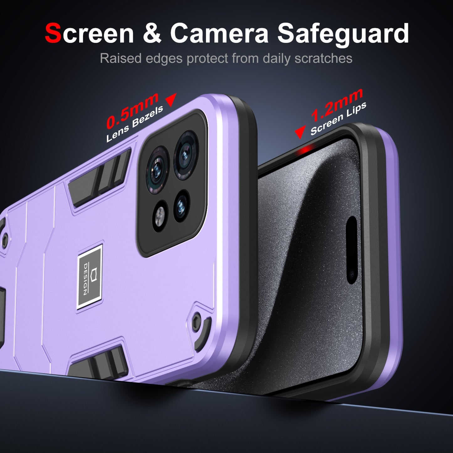 Motorola Edge 40 Pro 2 in 1 Shockproof Phone Case, Rugged TPU+PC, Oil-Proof & Fingerprint Resistant, with Magnet-Ready