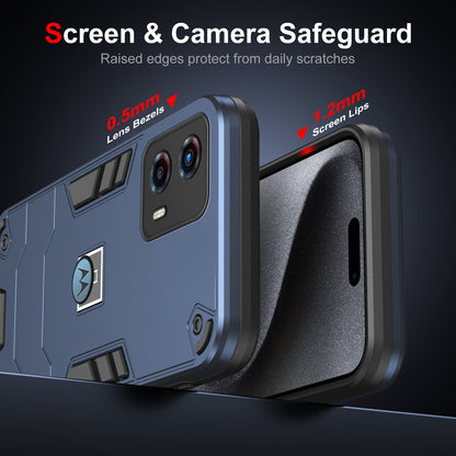 Motorola Moto G 2023 2 in 1 Shockproof Phone Case, Rugged TPU+PC, Oil-Proof & Fingerprint Resistant, with Magnet-Ready
